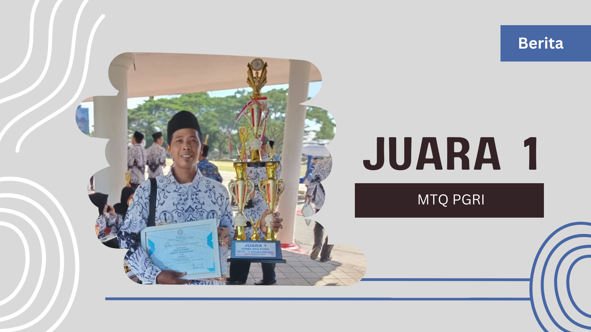 Guru pesantren Futuhiyyah 1 juara 1 MTQ PGRI kabupaten